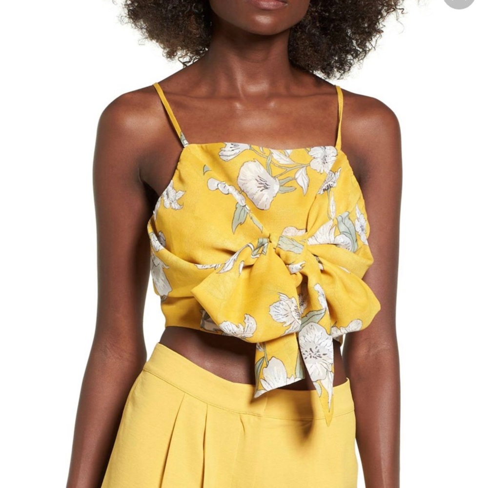 Chriselle J.O.A Floral Spring Print Crop Top